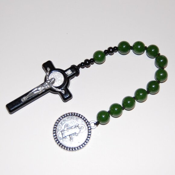 Pocket Rosary,Stone Beads,Gift Rosary,Small Rosary,Prayer Rosary,Knotted Rosary - Picture 2 of 3